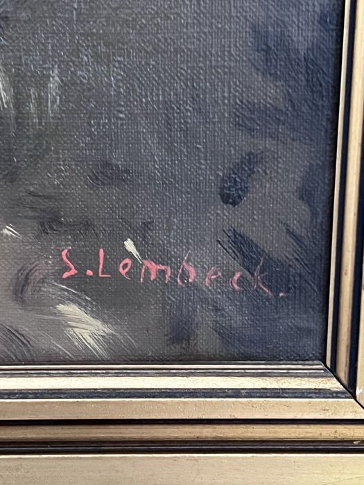 Olejny obraz,Błękitny chłopiec