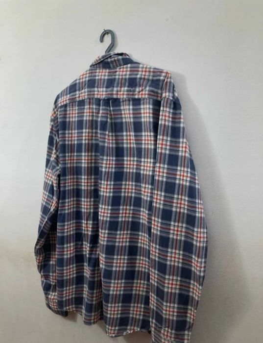Camisa quadriculada azul, vermelha e branca Pull&Bear