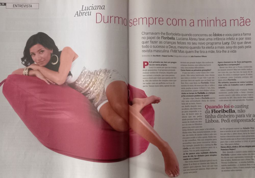 Luciana Abreu em capa de revista 2008