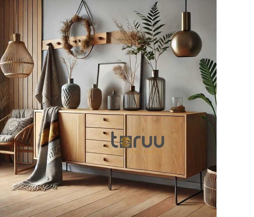 Aparador Estilo Nórdico em Carvalho Natural