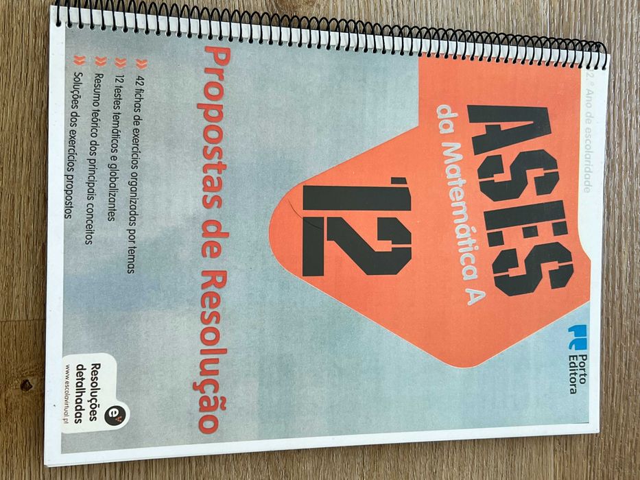 ASES da Matemática A 12° ano - Porto Editora - com resoluções em Papel