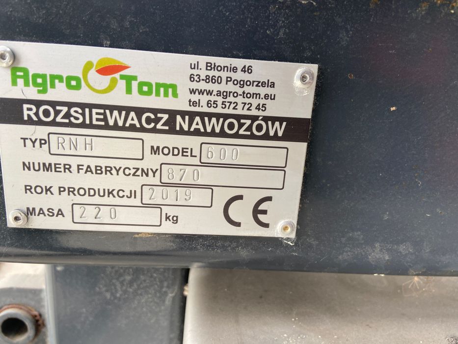 Rozsiewacz nawozu agrotm 600