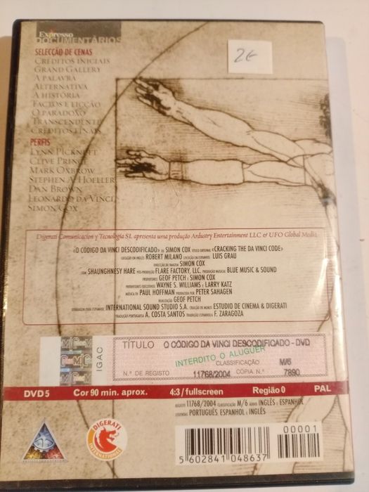 Filme DVD o código de da Vinci