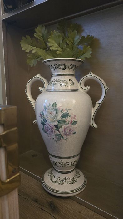 Jarrão / Ânfora em Faiança de Alcobaça Vintage – Pintado à Mão (Mod. 113)