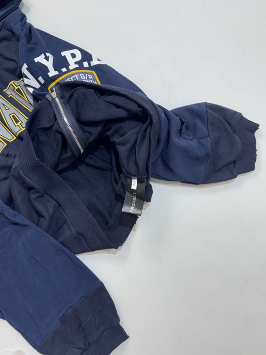 зип худи Project G/R NAVY deconstructed zip up