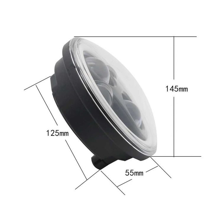 Farol frontal LED 5.75 pol cafe racer bobber chopper