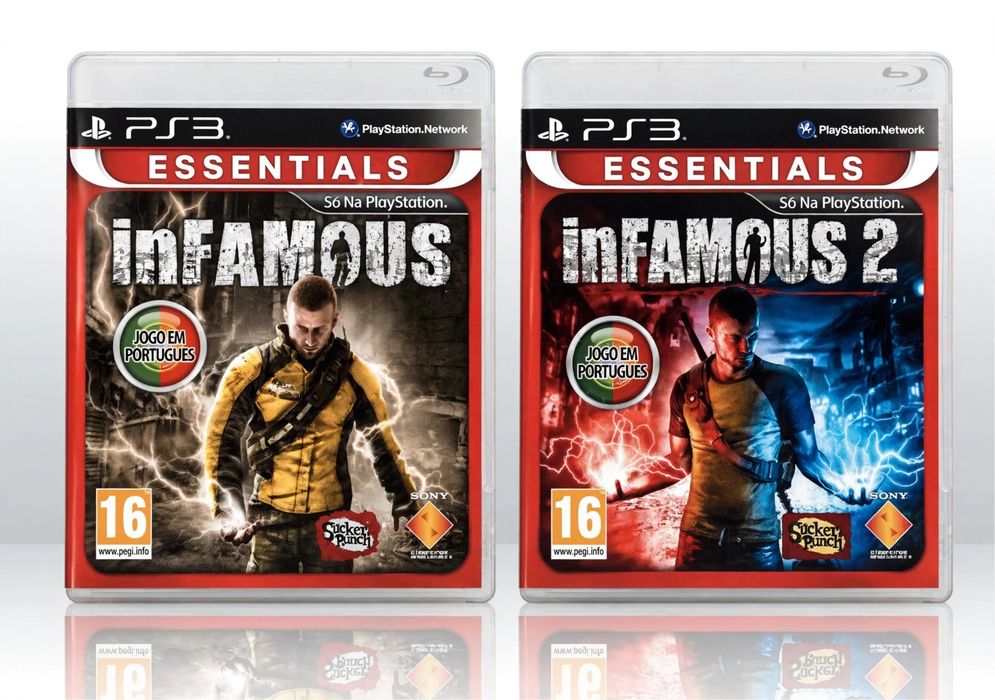 Lote inFAMOUS + inFAMOUS 2 PS3 Exclusivos PlayStation Jogo em Português