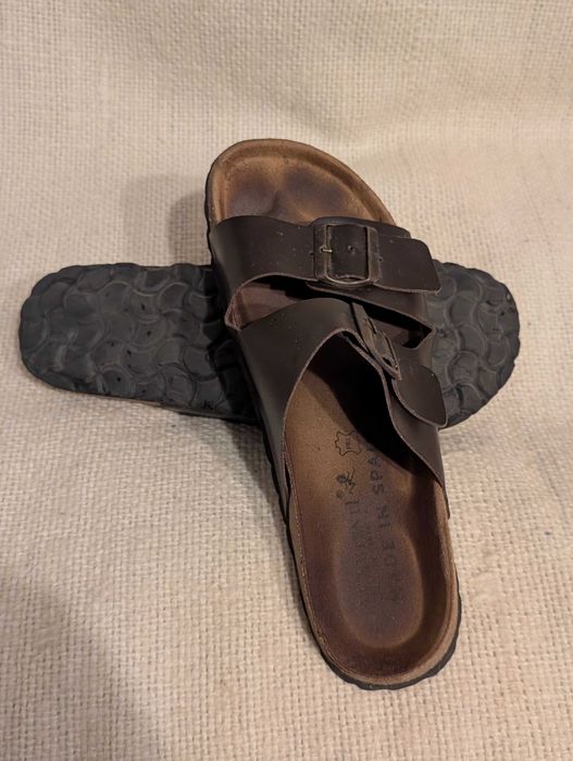 Klapki skórzane męskie