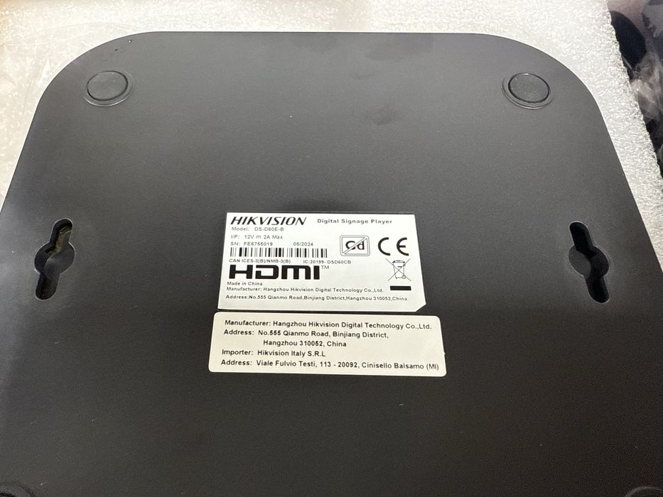 Hikvision DS-D60E-B Digital Signage Player — Новий