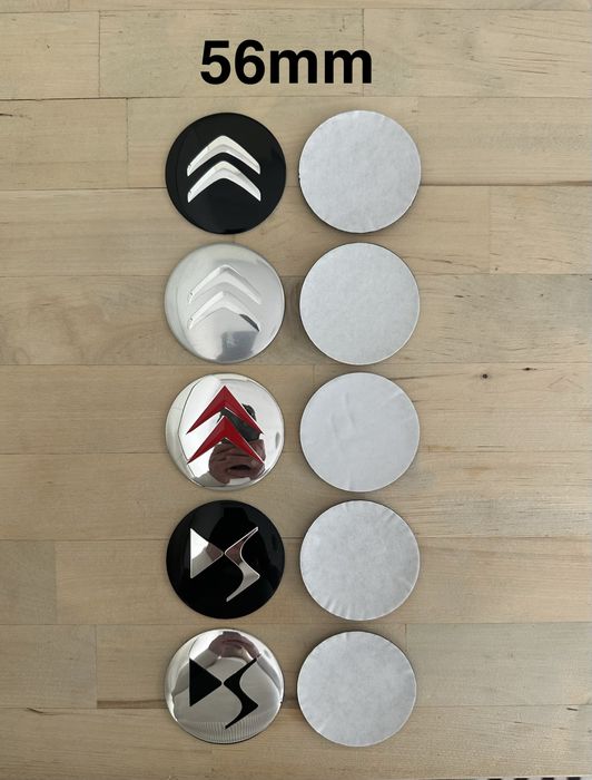 Conjunto 4 Centros Tampas Jantes Citroen DS 56mm 60mm 65mm 68mm 75mm