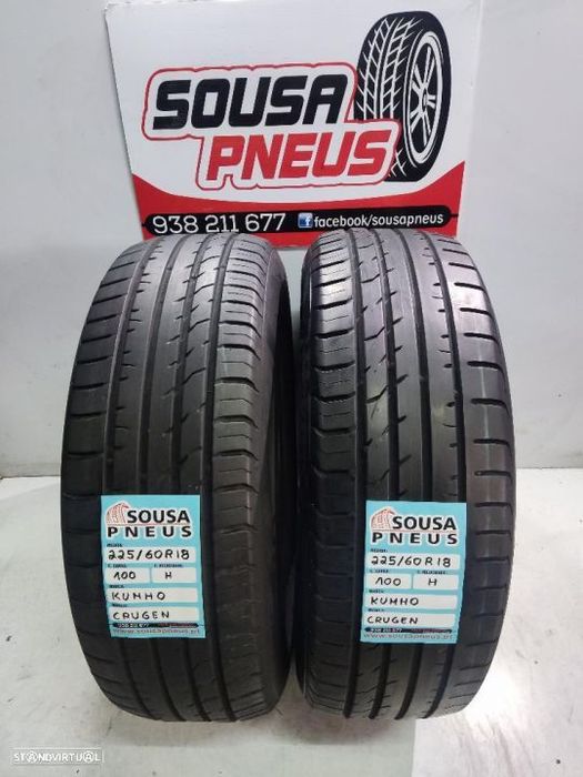 2 pneus semi novos 225-60r18 kumho - oferta dos portes