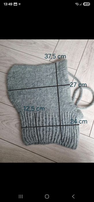 Stylowy Komin,kaptur, balaclava - merino,alpaka, jedwab handmade