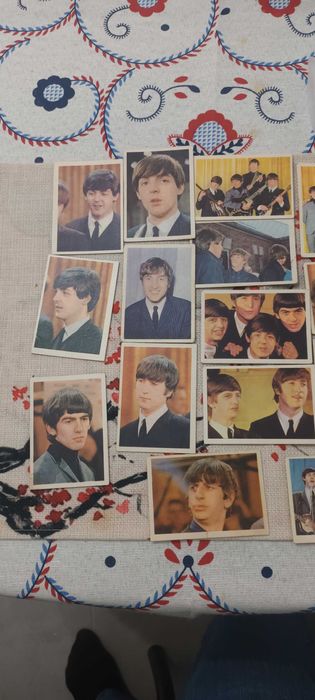 Cromos em cartão dos Beatles anos 60
