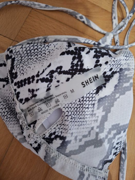 Bikini strój kąpielowy S M wężowy wzór shein