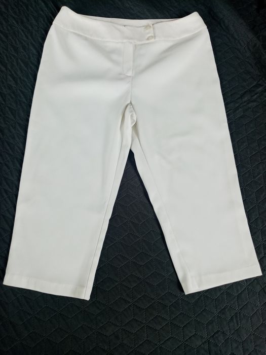 Spodnie rybaczki białe damskie