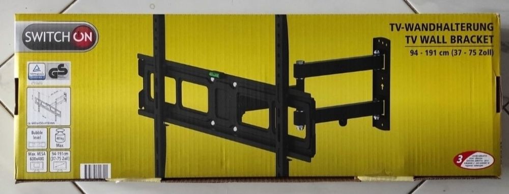 Regulowany uchwyt TV SWITCH ON do TV 37" -75"40Kg