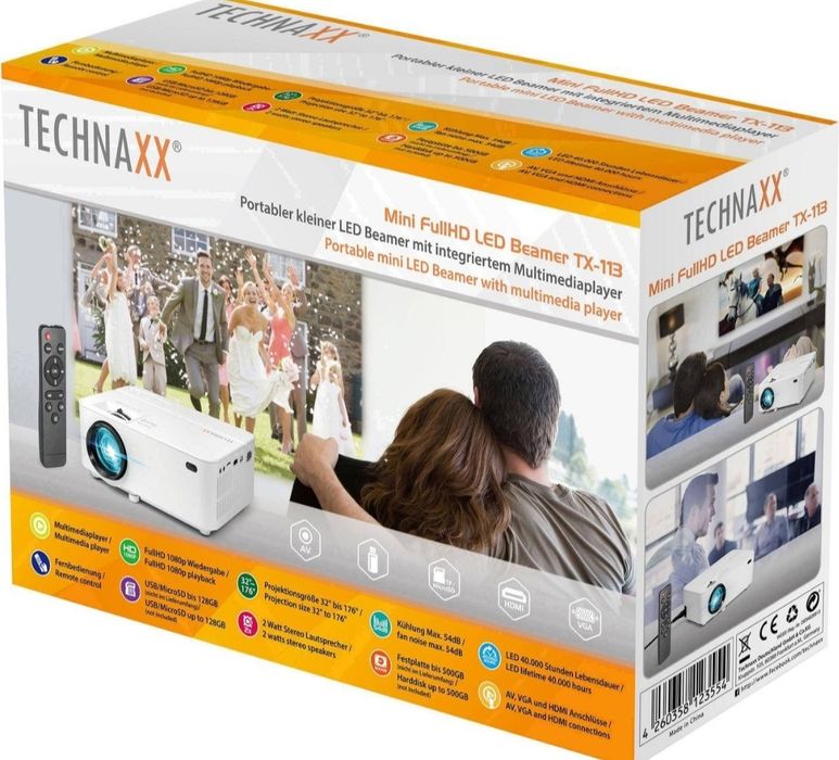 Проектор Technaxx Mini LED Beamer TX-113