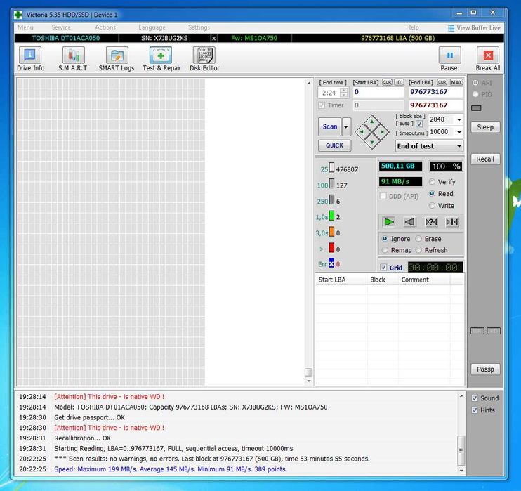 Продам жесткий диск HDD 500 gb Toshiba ( 10-2017)