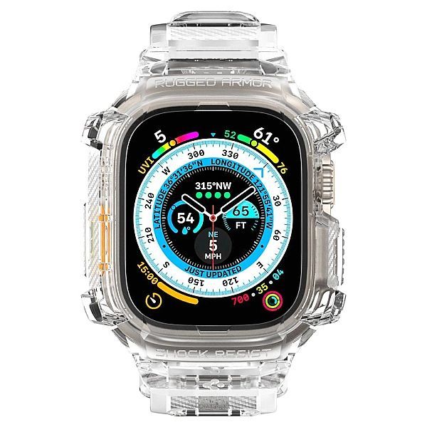 Spigen Rugged Armor ”Pro” Apple Watch Ultra 1 / 2 (49 Mm) Crystal Clea