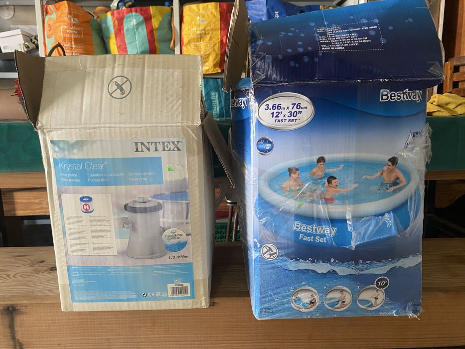 Piscina Bestway Fast Set 3,66m x 76cm + bomba de filtro Intex incluída