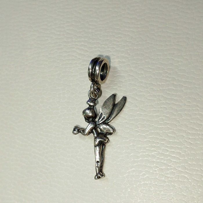 Charms Srebro 925, Elf Wróżka Wisząca, Srebro Oksydowane (postarzane).