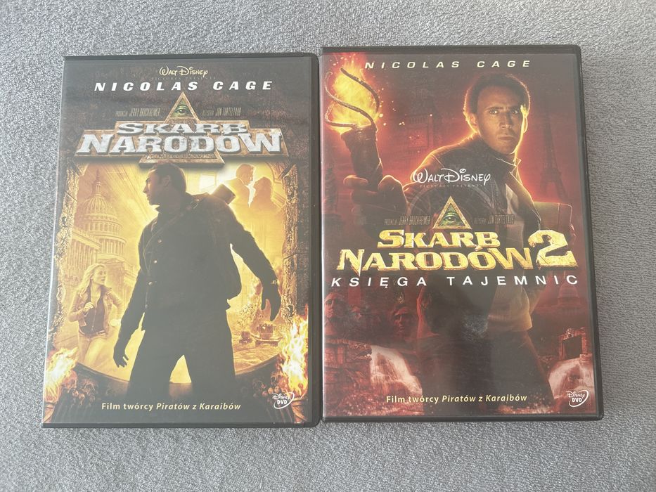 Zestaw filmów DVD skarb narodów nicolas cage