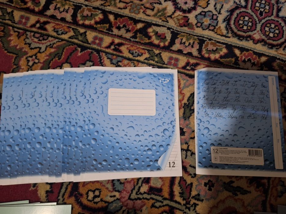 Зошити в косу лінію 12 аркушів