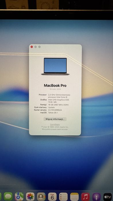 MacBook Pro 16” (2019) i9 16GB RAM