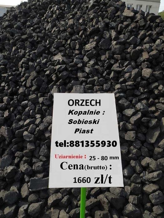 Węgiel polski orzech, kostka, groszek – sprzedaż | transport Piast , Sobieski , Wesoła
