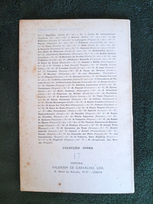 Livro / Libreto - O Barbeiro de Sevilha - Rossini  2ª edição 195?