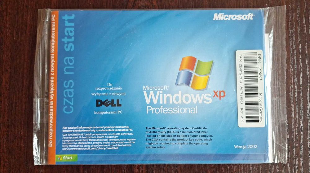 Windows XP Professional Dell PL