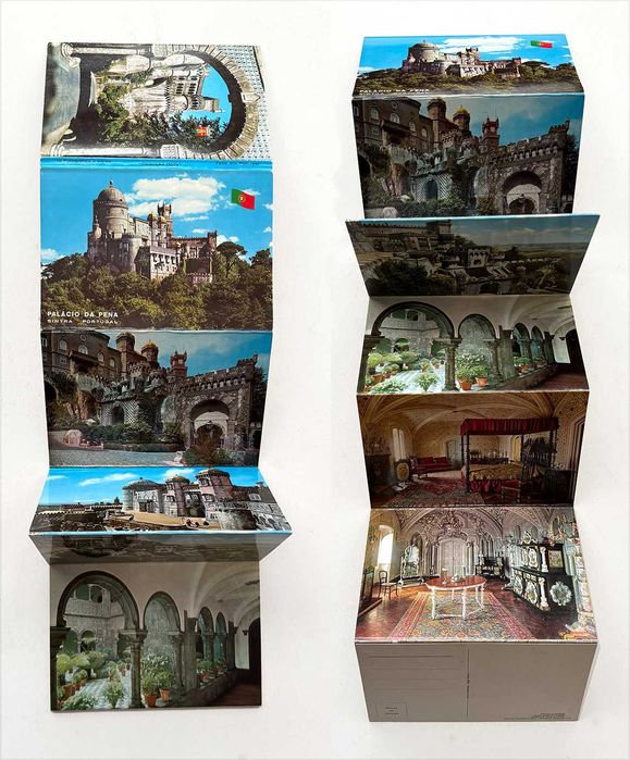 Colecção de 10 Postais em harmónio PALÁCIO DA PENA - Sintra. Anos 70.