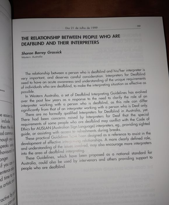 Livro sobre Surdocegueira