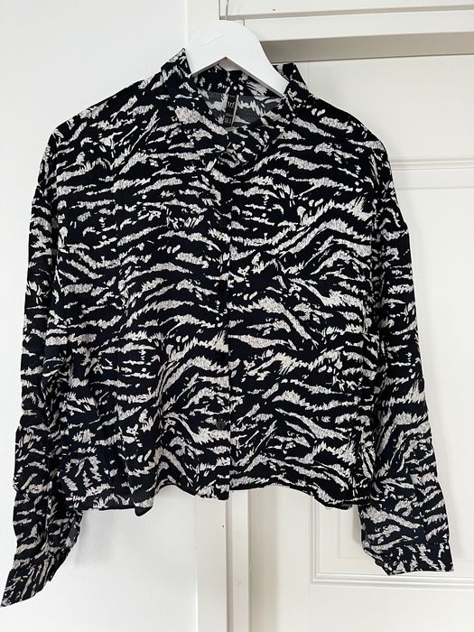 Bluzka we wzory, czarno-biała od ZARY