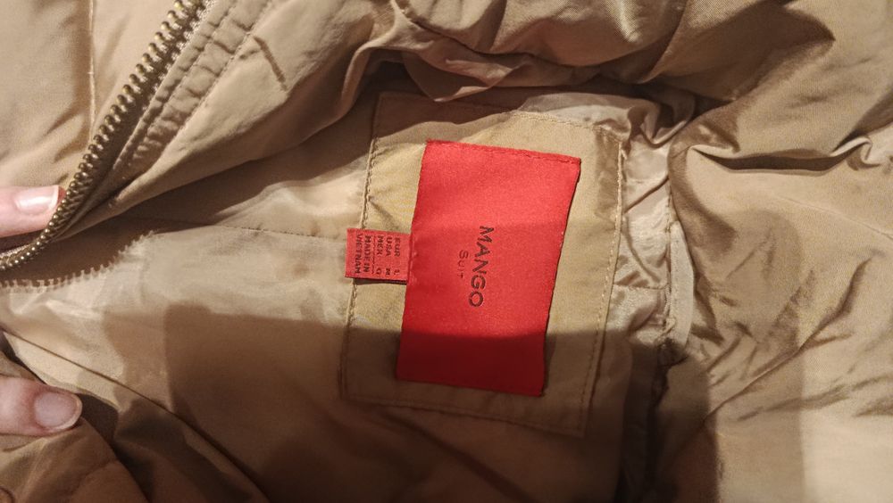 Casaco Mango Suit bege com cinto
