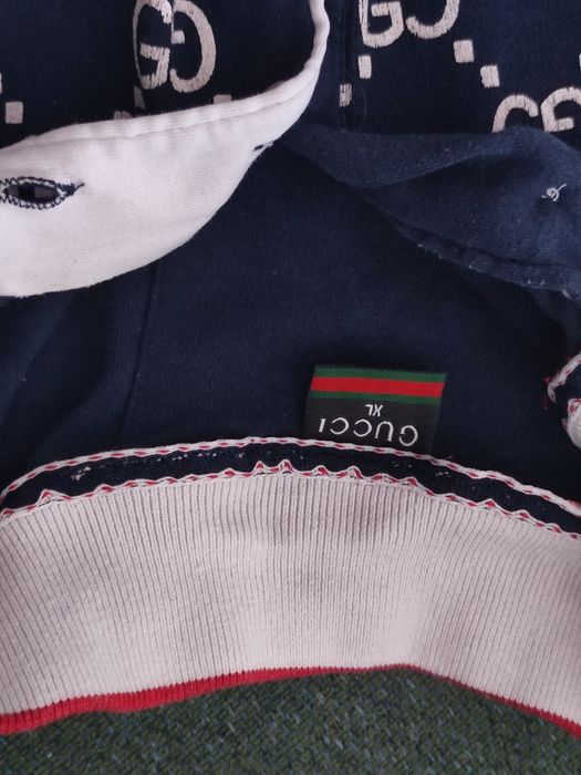 Koszulka męska polo z monogramem Gucci. Rozmiar L