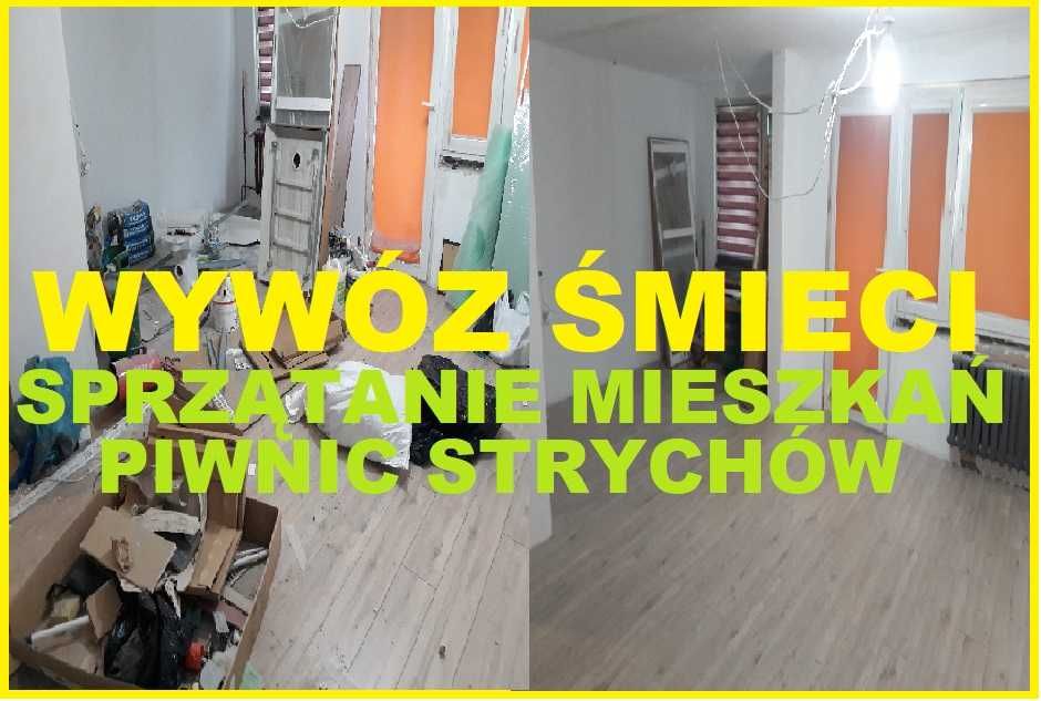 OPRÓŻNIANIE MIESZKAŃ wywóz mebli likwidacja mieszkań Sprzątanie piwnic