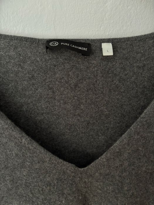 Sweter kaszmir L szary