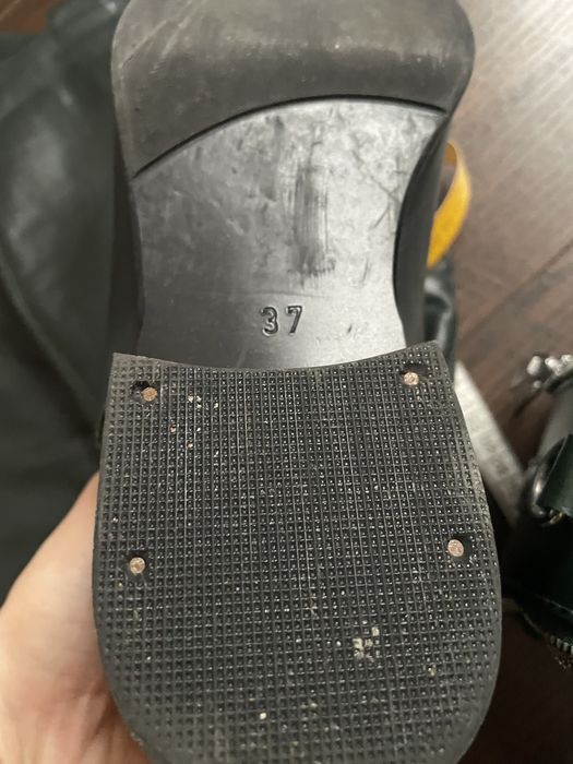 Чоботи темно зелені , нат.шкіра