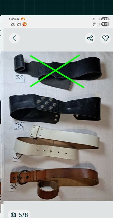 Ремені натуральна шкіра  широкі.
