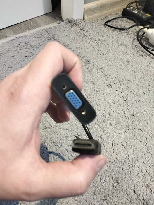 Adapter HDMI - VGA czarny Lanberg