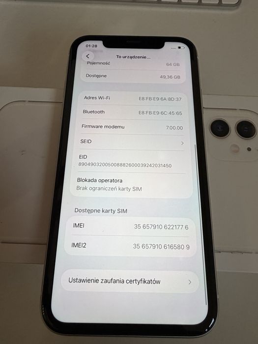 iPhone 11 64gb White Nowa Bateria