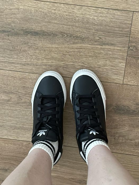 Чорні кеди Adidas Court Tourino 37 розмір