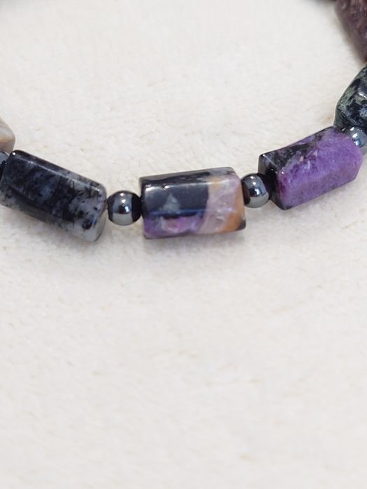 Bransoletka czaroit i hematyt