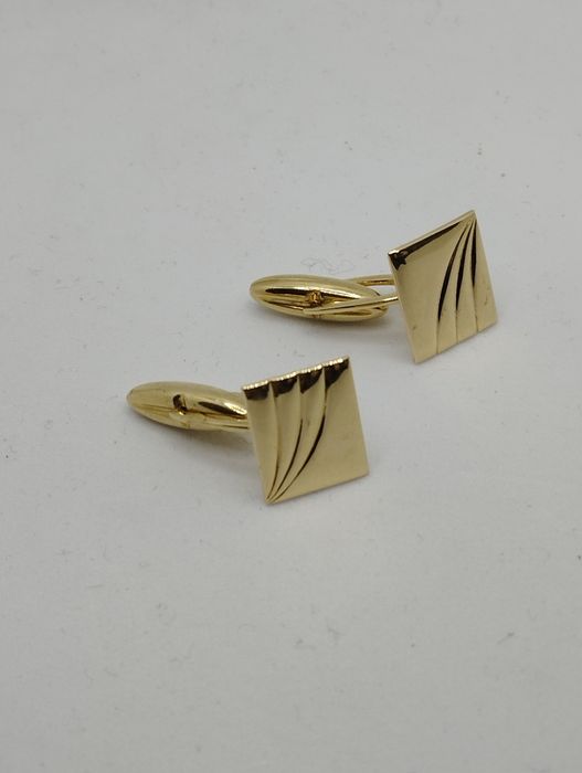 Złote spinki do koszuli, złoto 585