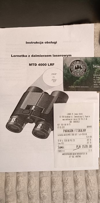Lornetka  10x42  z dalmierzem.
