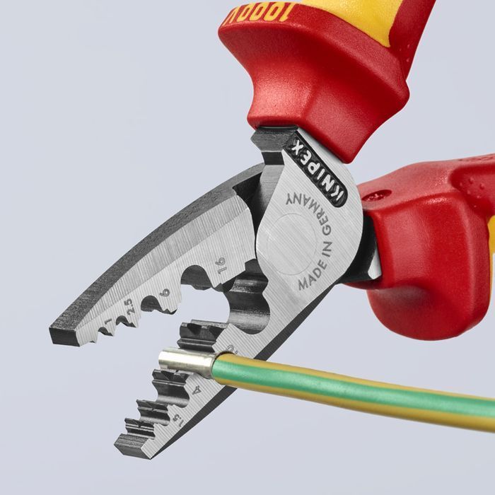 Szczypce Do Zagniatania Tulejek 180Mm Knipex