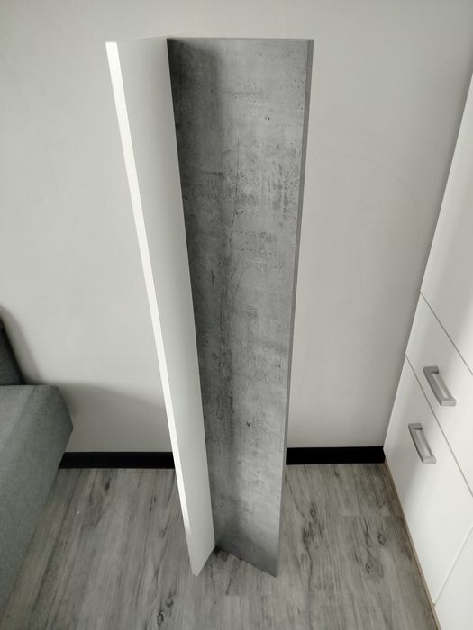 Półka ścienna biały -beton 120 cm