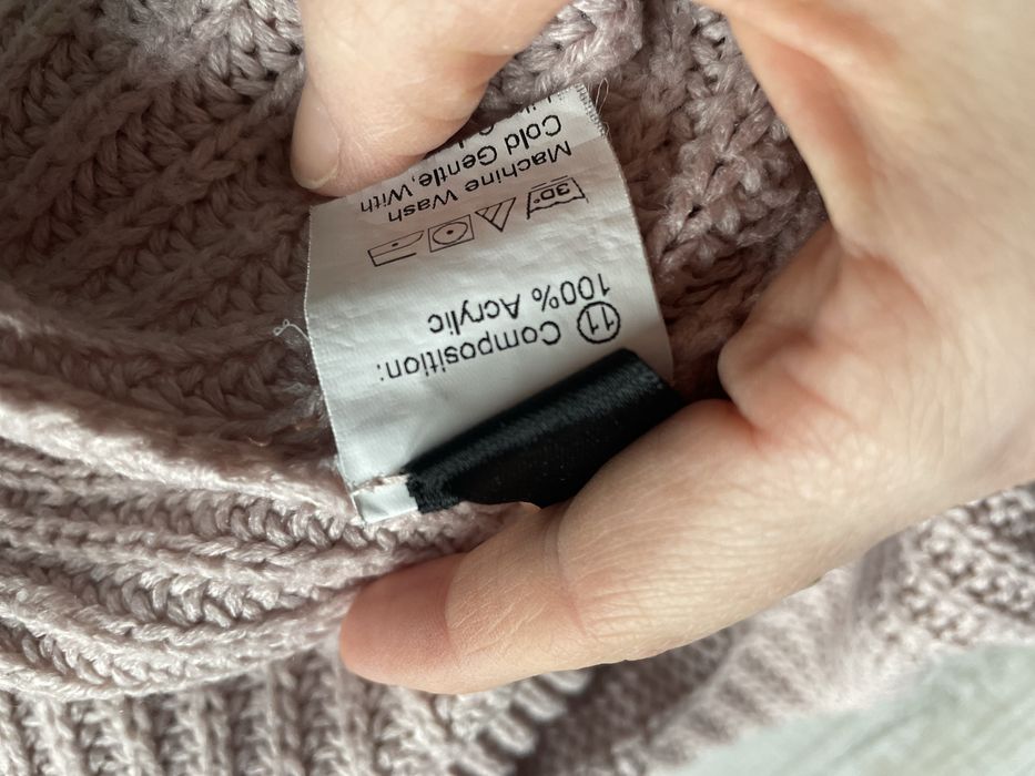 Sweterek krótki, pudrowy róż