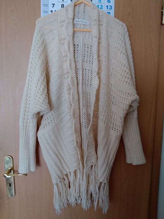 Casaco franjas TENDÊNCIAS bege TU (L)